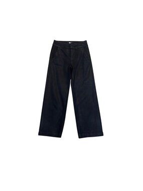 Paige Nellie Black Wide-Leg Pants Womens Rayon Blend